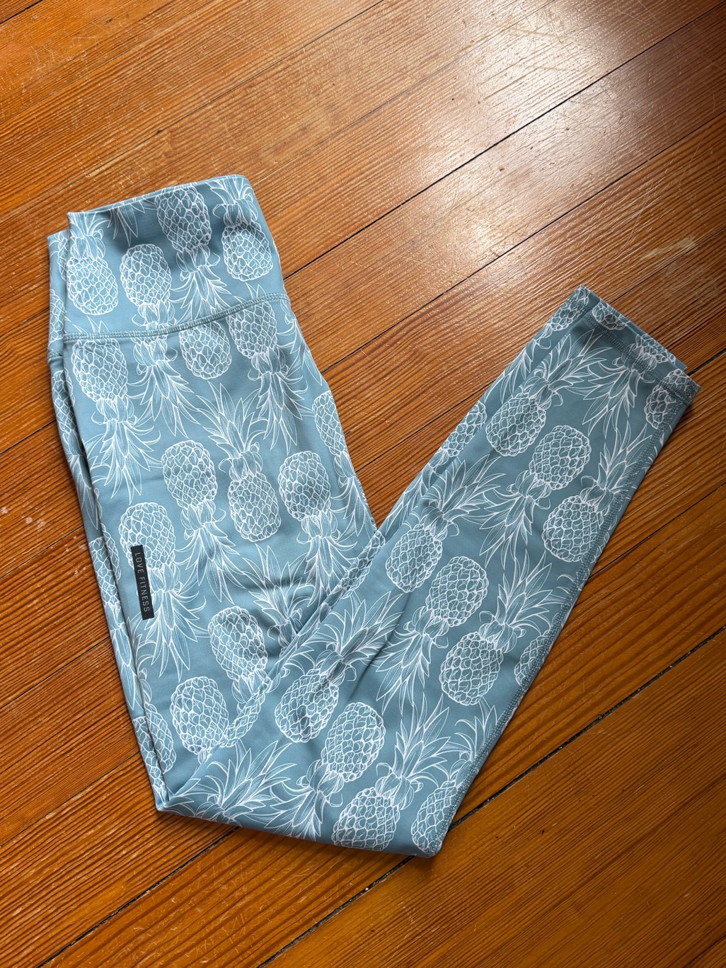 Love Fitness Dusty Blue Pineapple Leggings — image 2 of 6